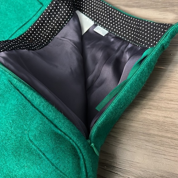 MAEVE ANTHROPOLOGIE  WOOL BLEND GREEN SKIRT MINI SIZE 4 - Picture 6 of 16
